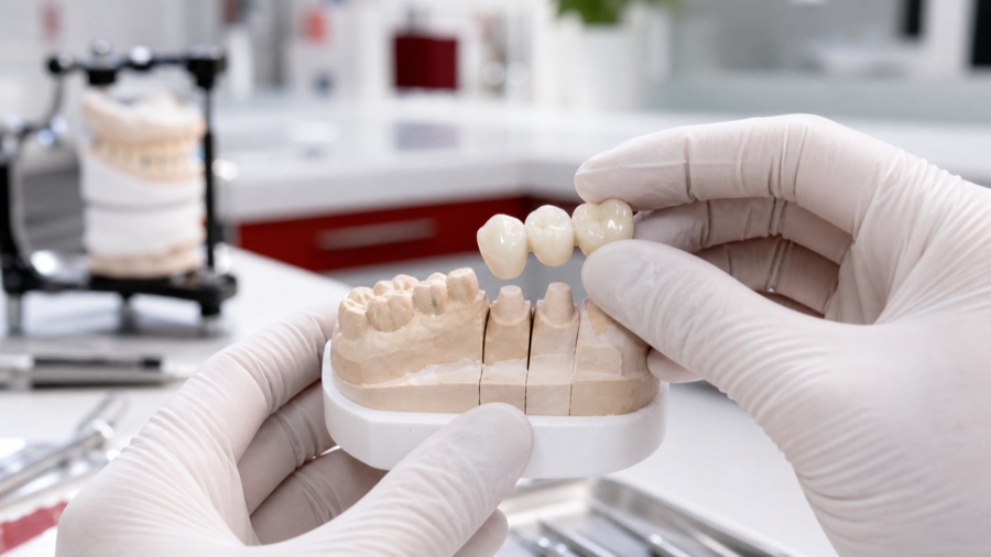 Crowns and bridges dental restoration